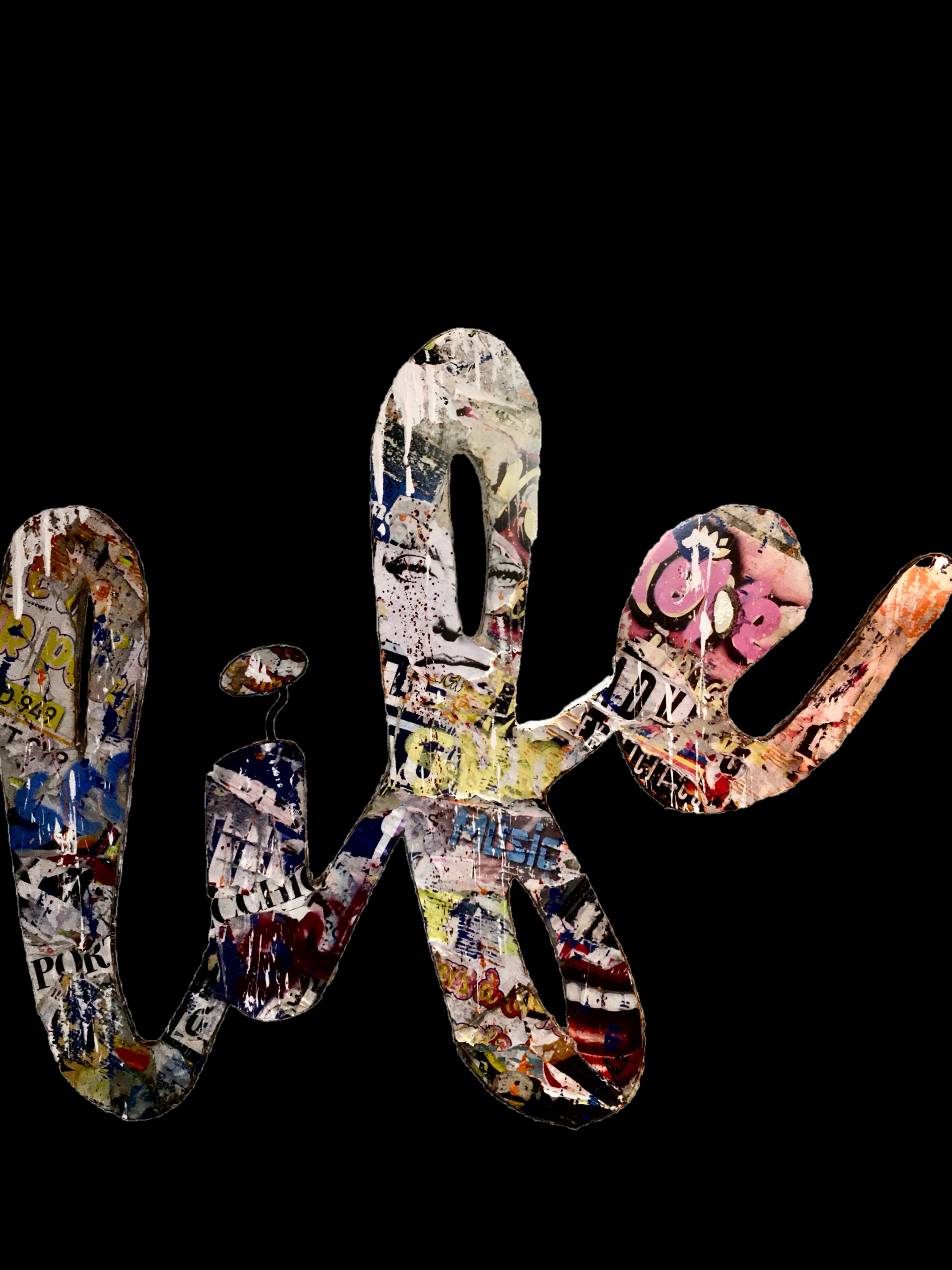 « So L », techniques mixtes sur affichage urbain résiné, 130x103 cm