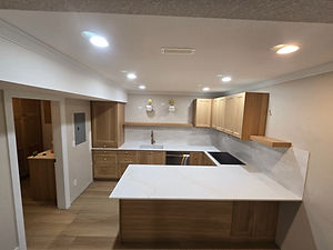 Kitchen basement renovation, new flooring and painting