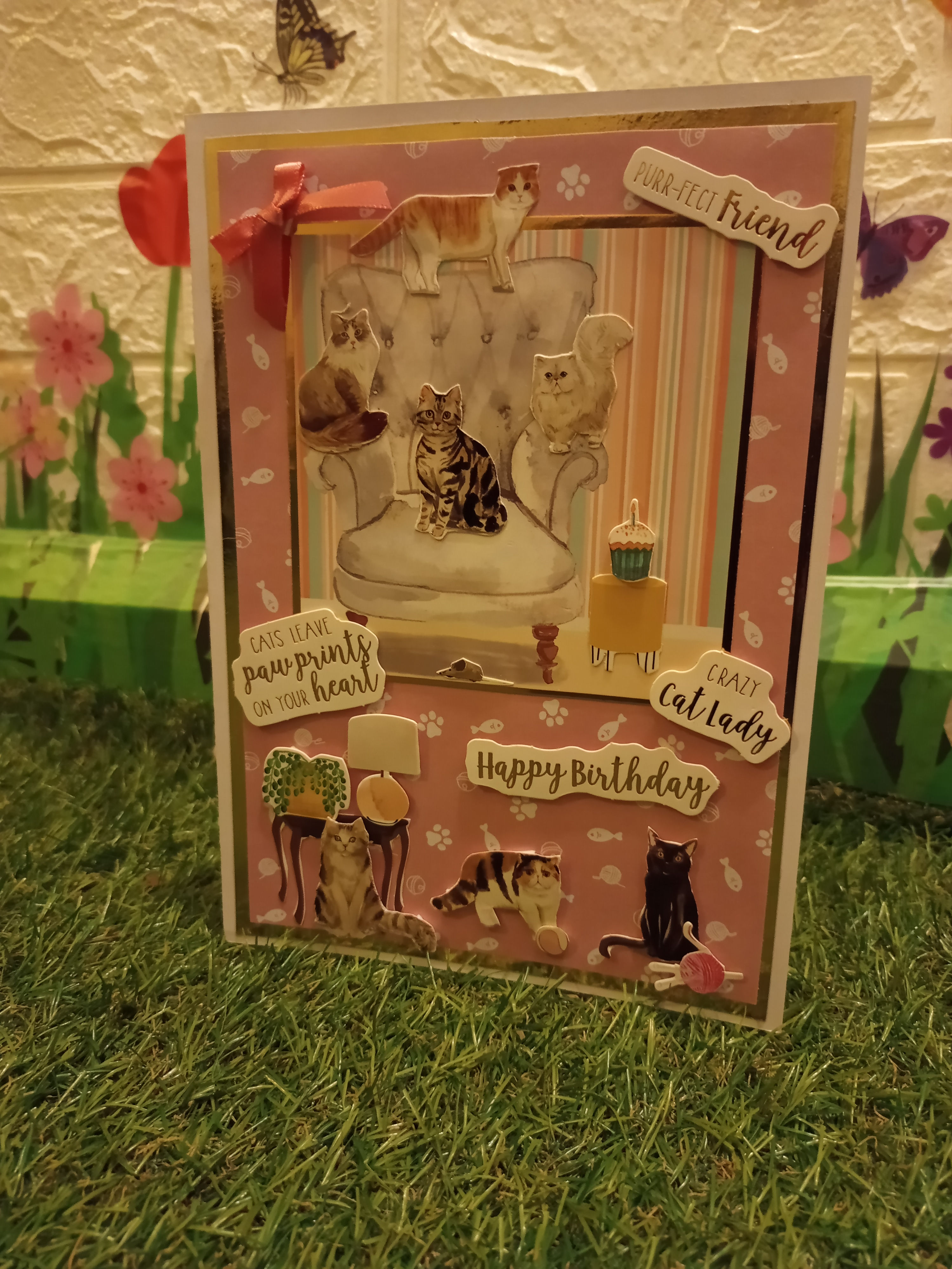 Purrfect Friend Cat Card