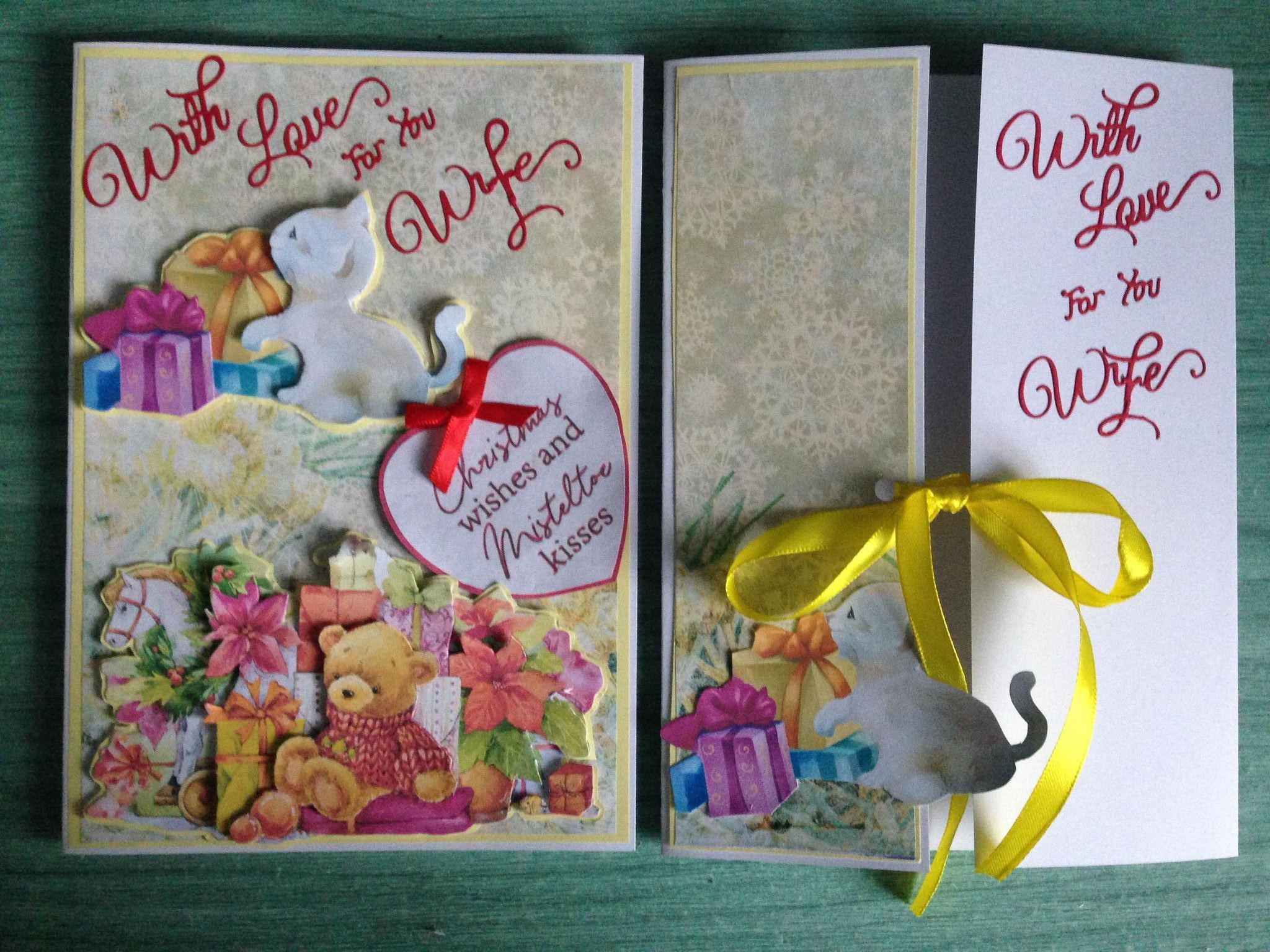 Cat And Teddy Toys Card