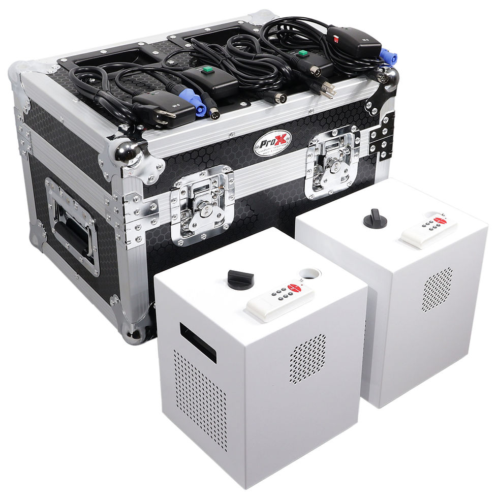 Thumbnail: BlitzzFX Set of two Cold Spark Machines with White Covers and Case