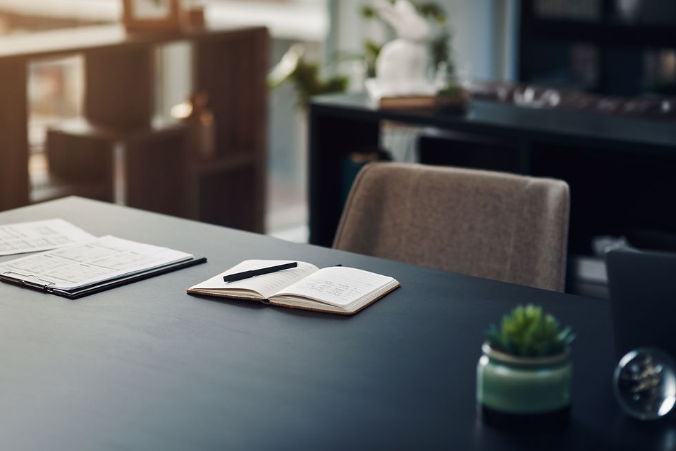 Business planning documents on a desk representing RVN accounting and financial reporting services