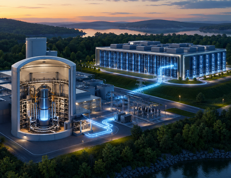nuclear reactor powering a data center