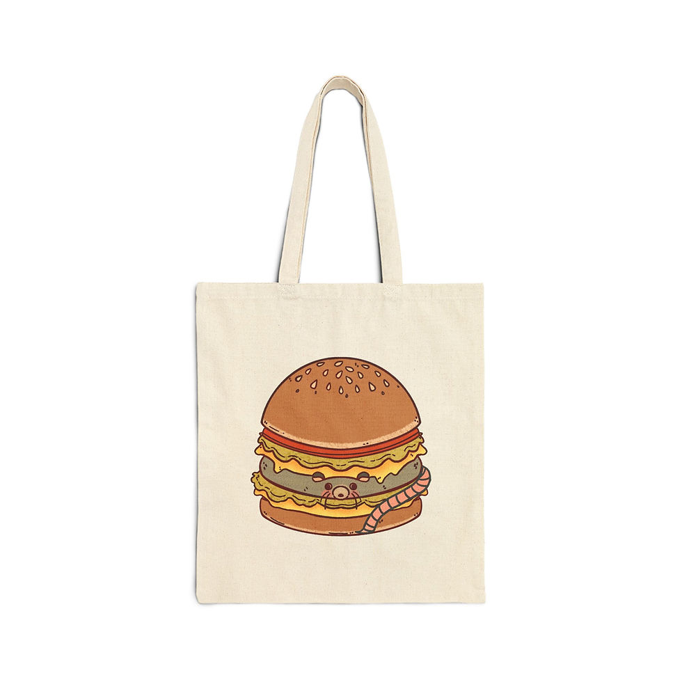 Thumbnail: Ratburger 100% Cotton Tote Bag
