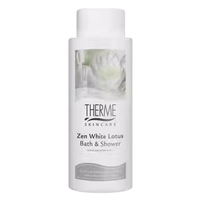 Piana do kąpieli i pod prysznic Therme Zen White Lotus – jedwabista formuła z olejkiem makadamia i nutą białego lotosu