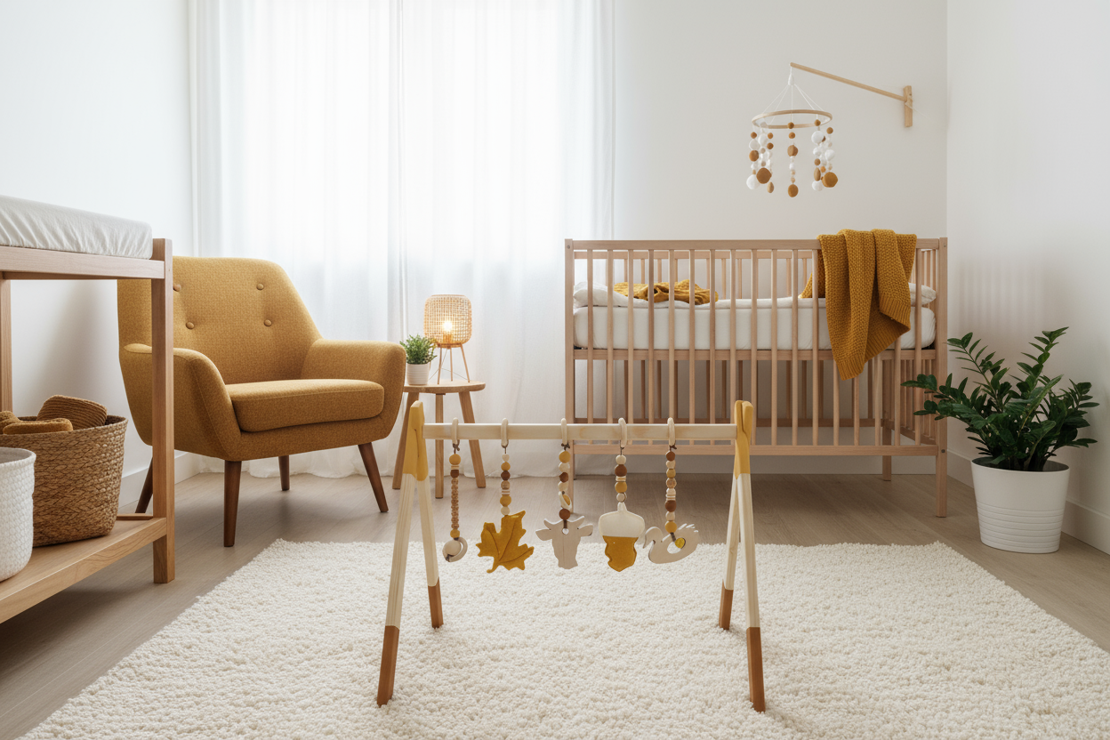 Arche d'éveil Bi-color moutarde et camel