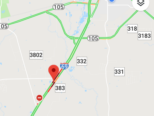 Hwy. 59 Power Line Down On Vehicle, Northbound & Southbound CLOSED Near Morgan Cemetery