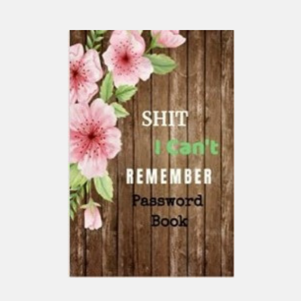 SHIT I Can't Remember PASSWORD BOOK