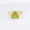 Thumbnail: Peridot diamond ring triangle cut gold semi-mounting wholesale fine jewelry gemstone engagement ring