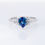 Thumbnail: Pear-shaped sapphire diamond ring with brilliant diamond accents