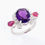 Thumbnail: Bold multi-gemstone ring with oval and pear-shaped gemstones and diamond accents in fine gold.