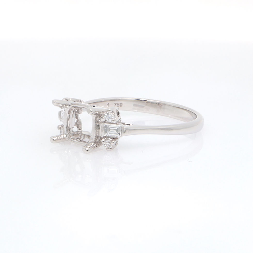 Thumbnail: Vintage diamond semi-mounting ring gold setting wholesale fine jewelry custom engagement ring ornate design