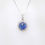 Thumbnail: Wholesale gemstone jewelry sapphire diamond halo pendant gold setting fine jewelry pendant