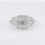 Thumbnail: Art Deco statement diamond ring with an illusion cluster, double halo, and baguette accents.