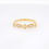 Thumbnail: Geometric diamond ring band with round diamonds set in marquise and square shapes in gold.