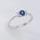 Thumbnail: Gold sapphire diamond ring with oval blue sapphire and side diamonds wholesale fine jewelry