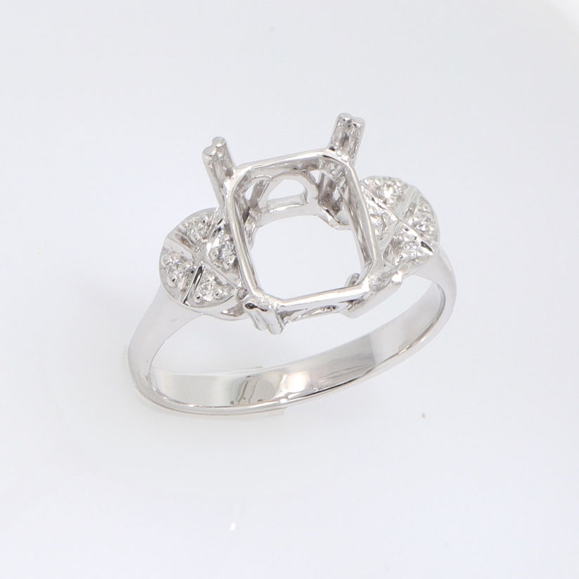 Wholesale jewelry gold semi-mounting ring with diamond accents custom jewelry fine jewelry engagement rings