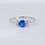 Thumbnail: Cushion cut blue sapphire diamond ring gold wholesale fine jewelry SVS