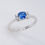 Thumbnail: Cushion cut blue sapphire diamond ring gold wholesale fine jewelry SVS