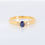 Thumbnail: Blue sapphire diamond ring in fine gold with oval sapphire and diamond accents