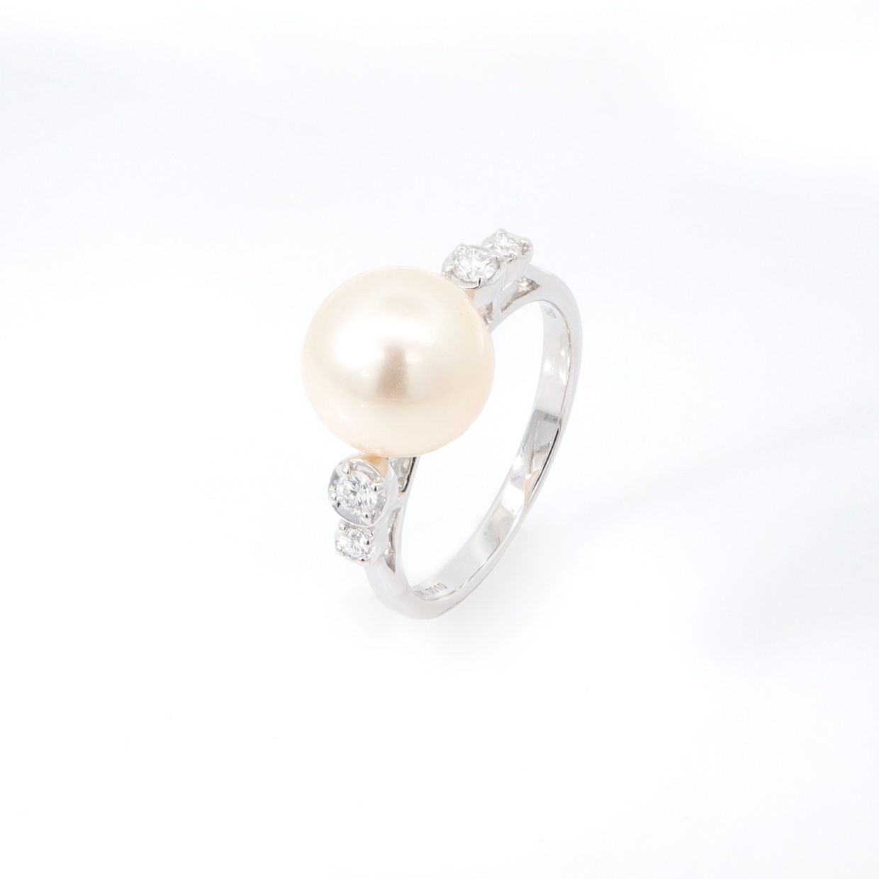 Pearl diamond ring gold wholesale fine jewelry pearl brilliant diamonds luxury