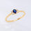 Thumbnail: Oval blue sapphire diamond ring gold band wholesale fine jewelry SVS