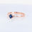 Thumbnail: Oval blue sapphire ring with diamond trio setting