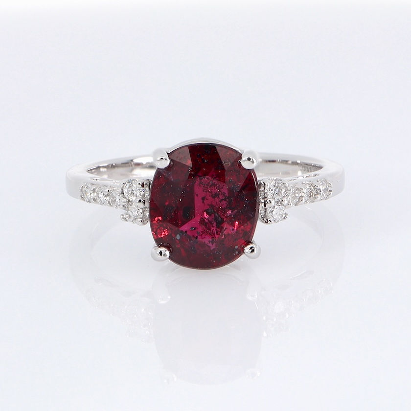 Thumbnail: Classic diamond engagement ring setting with pavé diamond accents and a polished gold band.