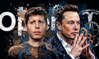 Elon Musk and Sam Altman illustrated for Florida AI law attorney Carolina Nunez analysis of Musk v Altman No 4:24-cv-04722 federal civil litigation in the Northern District of California over OpenAI nonprofit restructuring breach of charitable trust and fiduciary duty