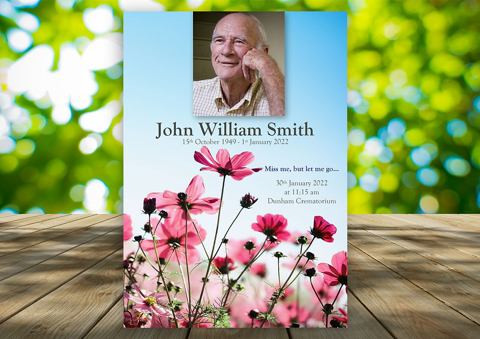 Funeral Order of Service Booklet - Flower Meadow