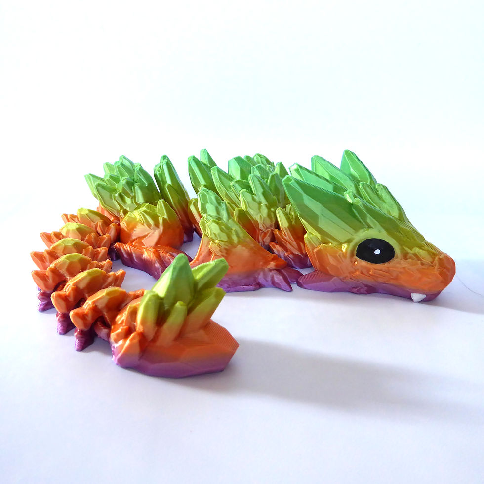 3D Printed Gemstone Wyvern Dragon