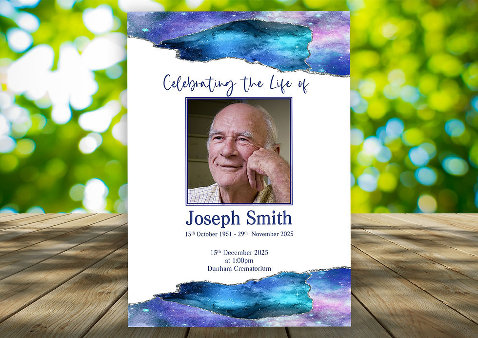 Galaxy of Stars Funeral Order of Service