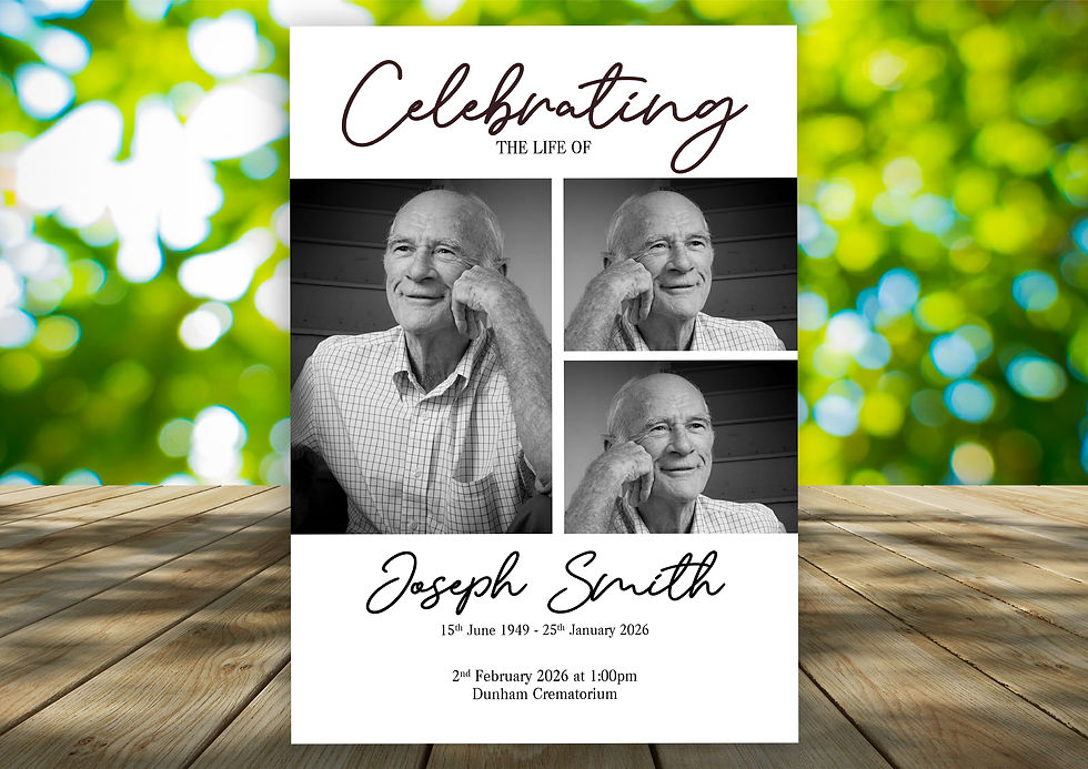 Photo Collage Funeral Order of Service