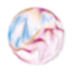 Abstract sphere of vibrant topographic lines on black