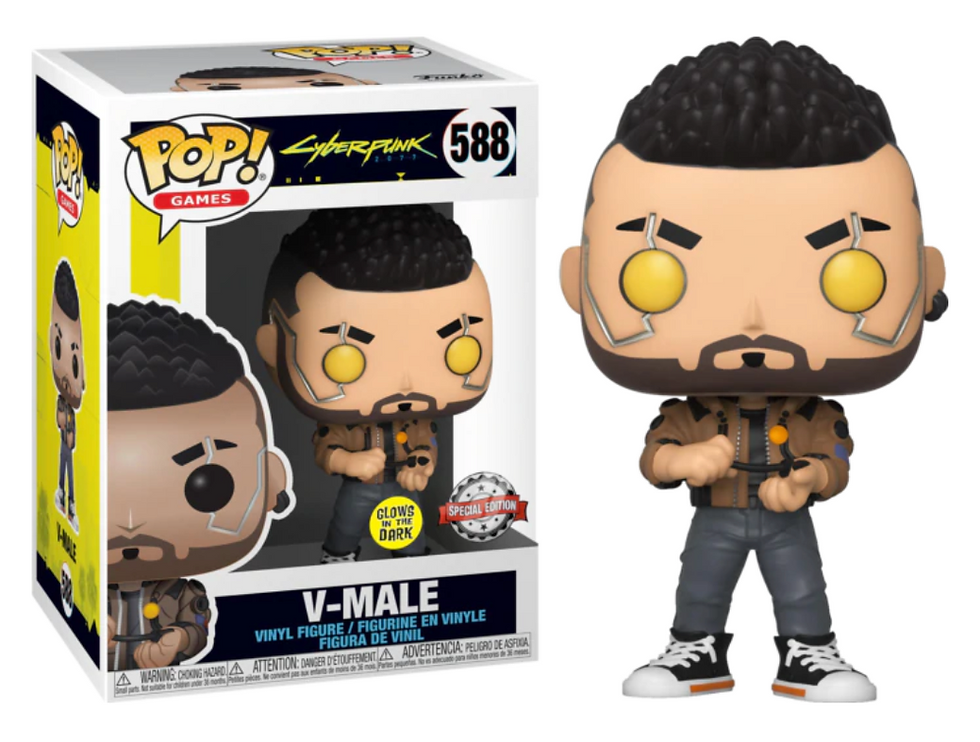 Cyberpunk 2077 - V-Male #588 Glow Pop! Vinyl Figure