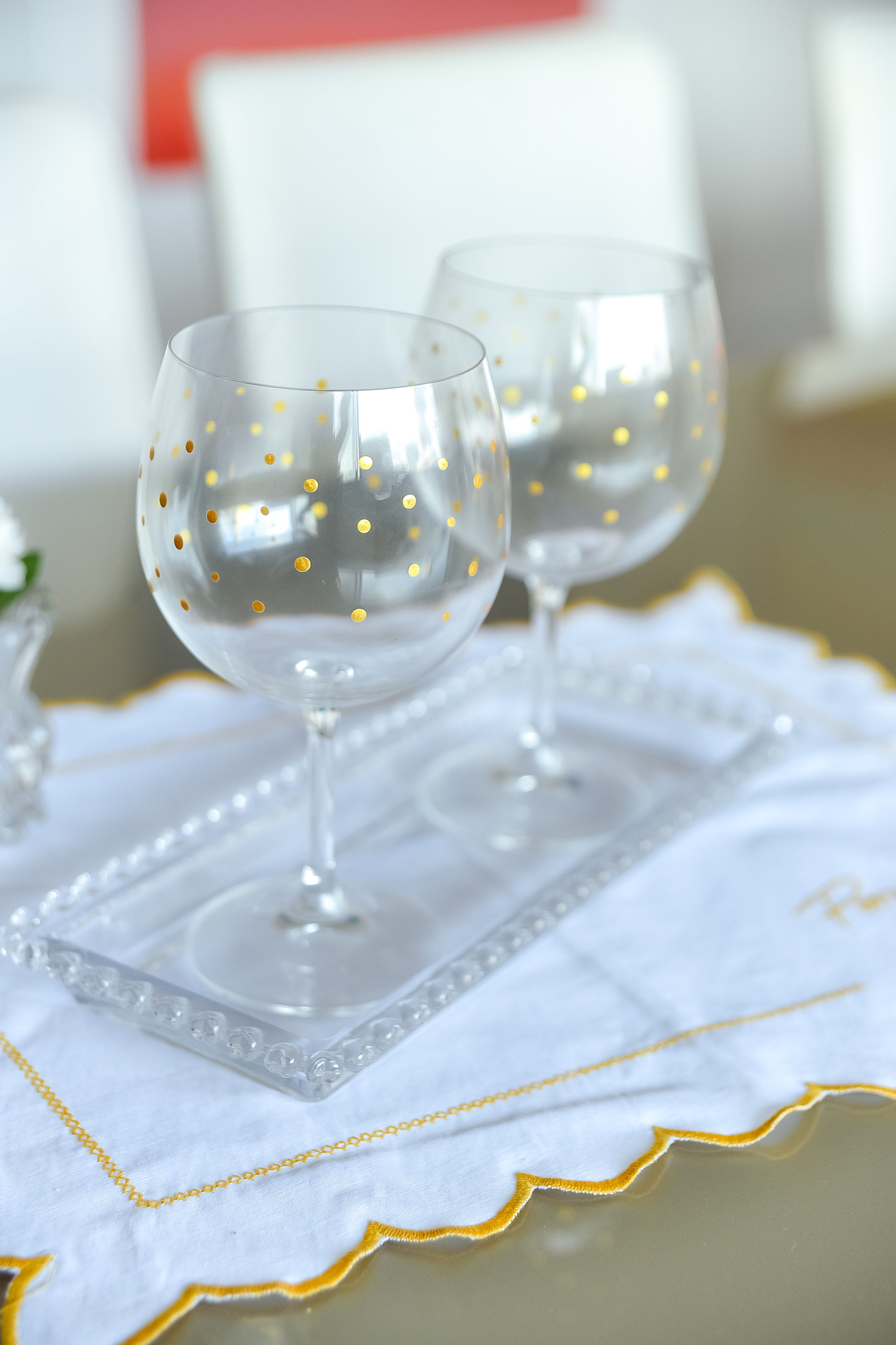 Taça de cristal pintada 2