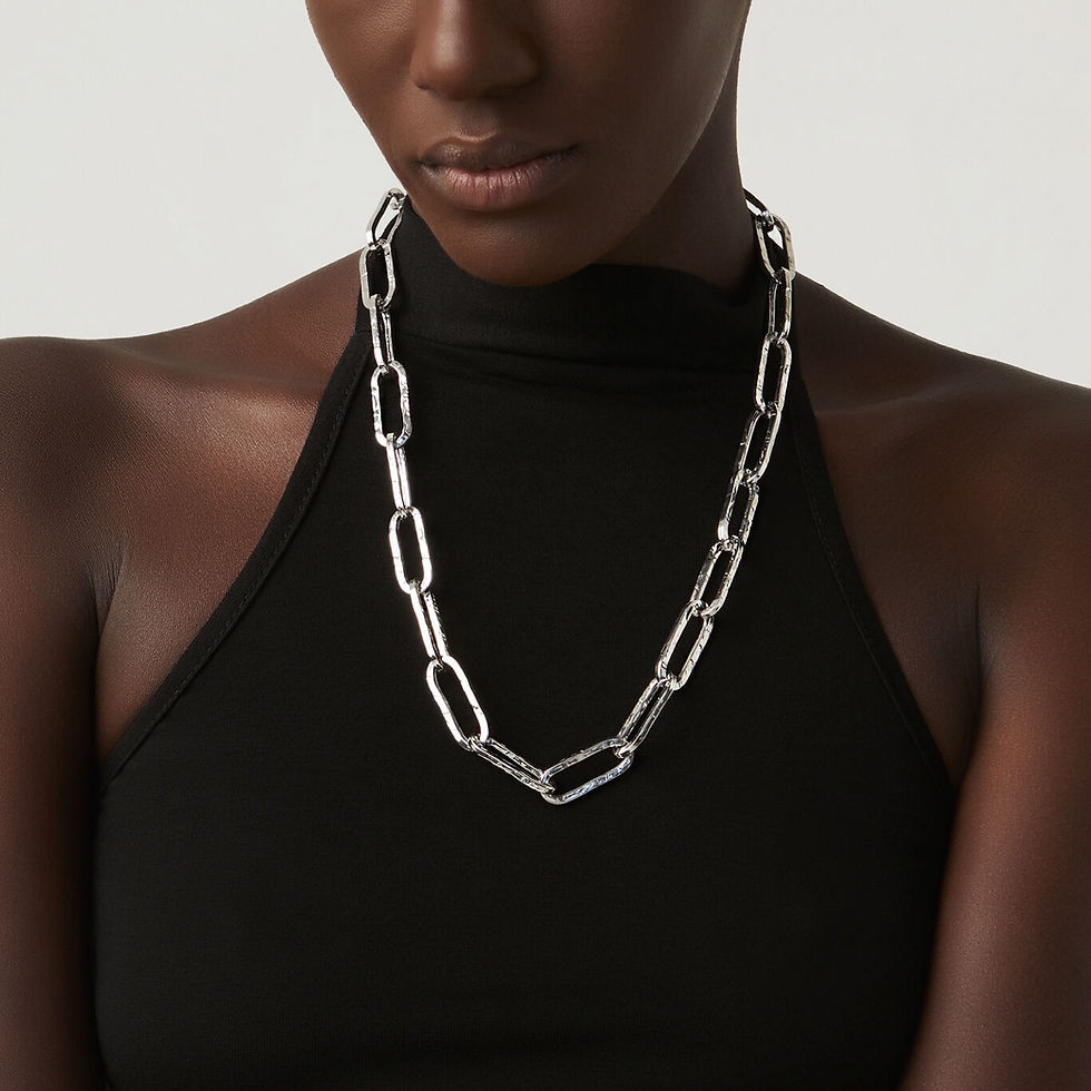 Collana a catena in argento, raffinata e moderna