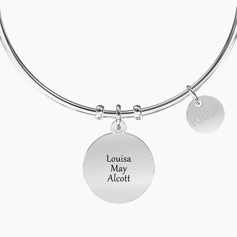 Miniatura: Bracciale rigido con ciondolo Louisa May Alcott
