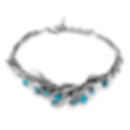 Collana elegante con cristalli turchesi