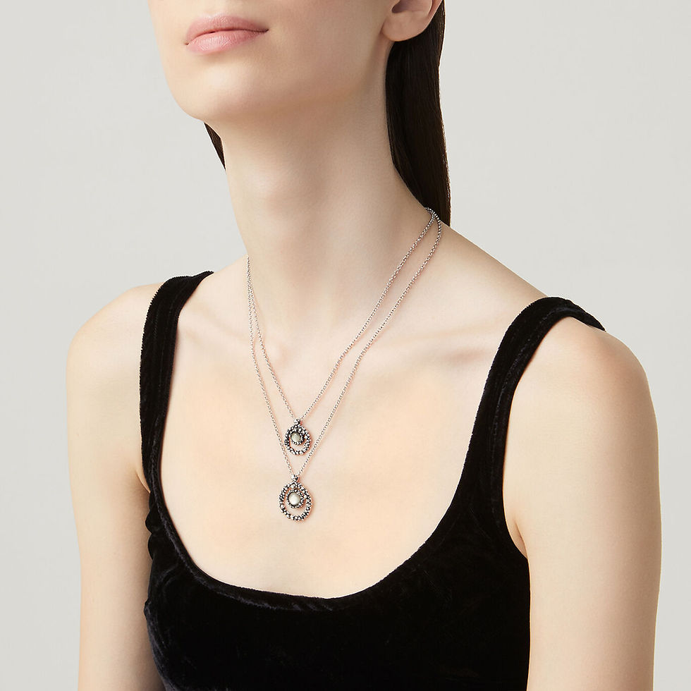 Collana con ciondoli a goccia, stile minimal chic