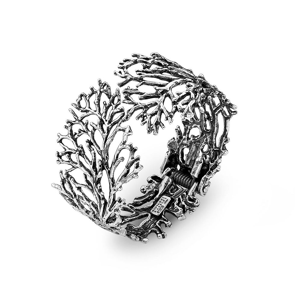 Miniatura: Braccialetto in argento, design a rami