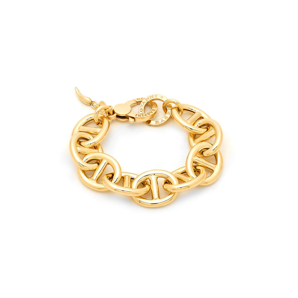 Braccialetto in oro, design a catena