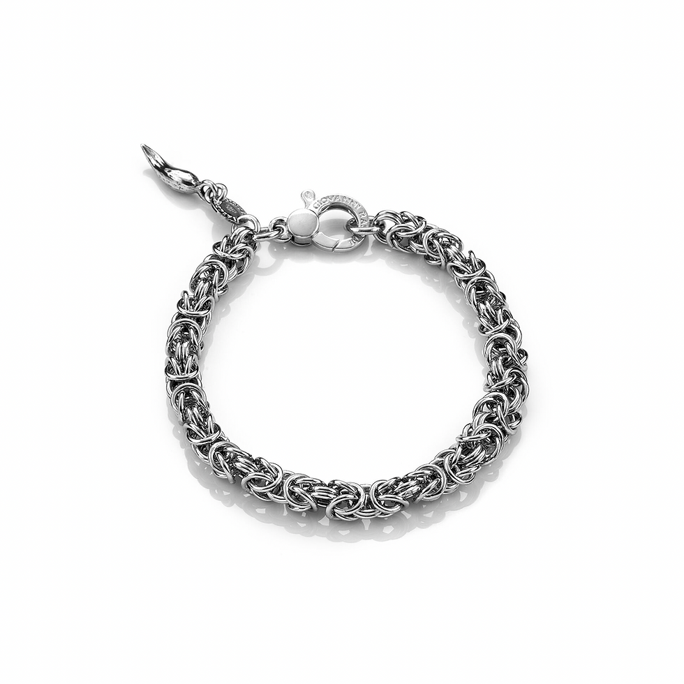 Braccialetto intrecciato in argento. Antica Gioielleria