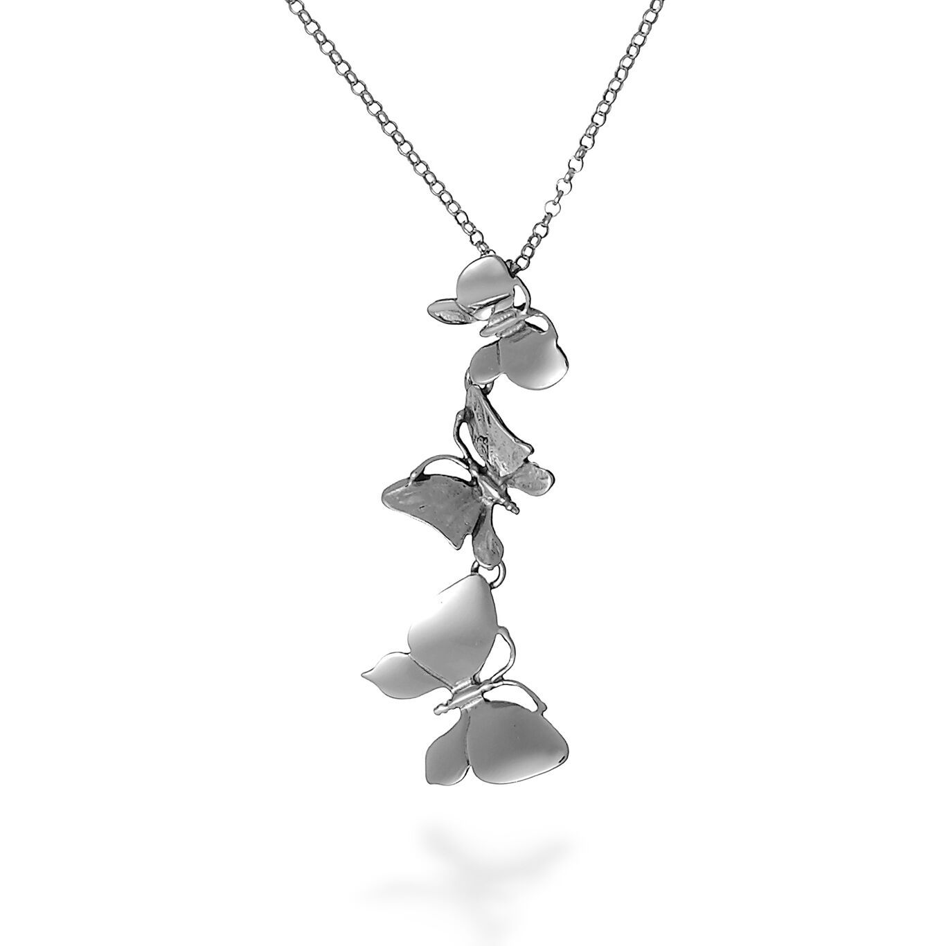 Collana farfalle argento: elegante ciondolo a forma di farfalle