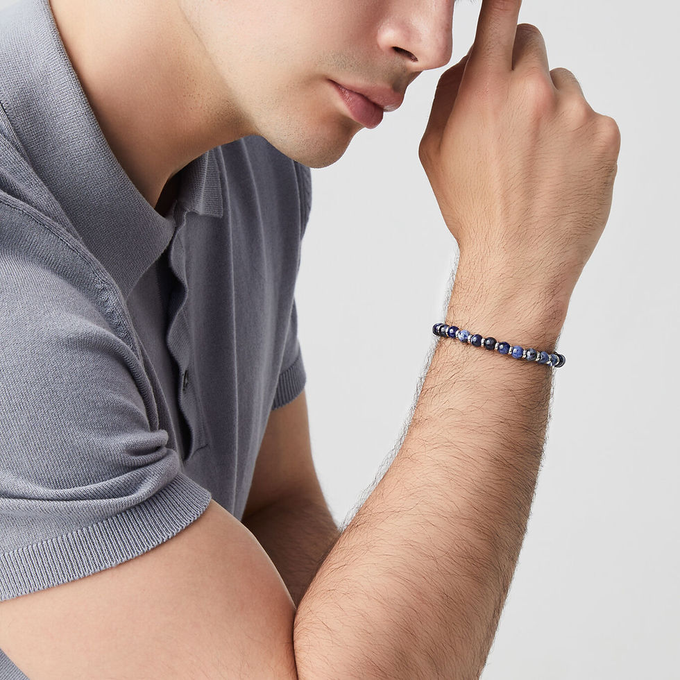Braccialetto da uomo in blu