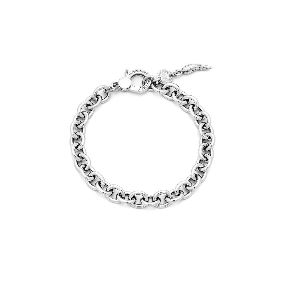 Braccialetto catena in argento, design elegante
