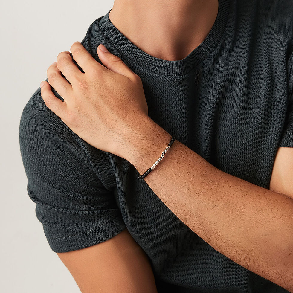 Braccialetto da uomo elegante in argento