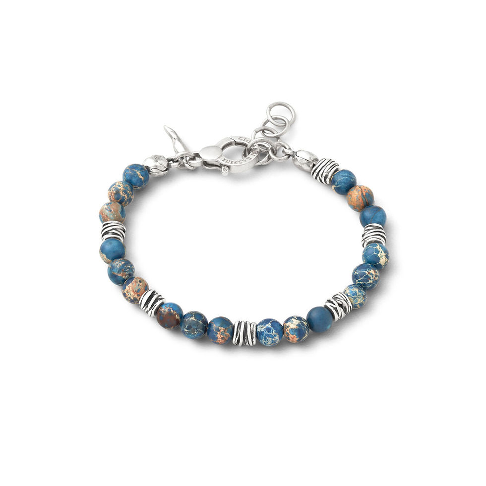 Braccialetto Big Tango Lapis Lazuli: elegante braccialetto con pietre blu