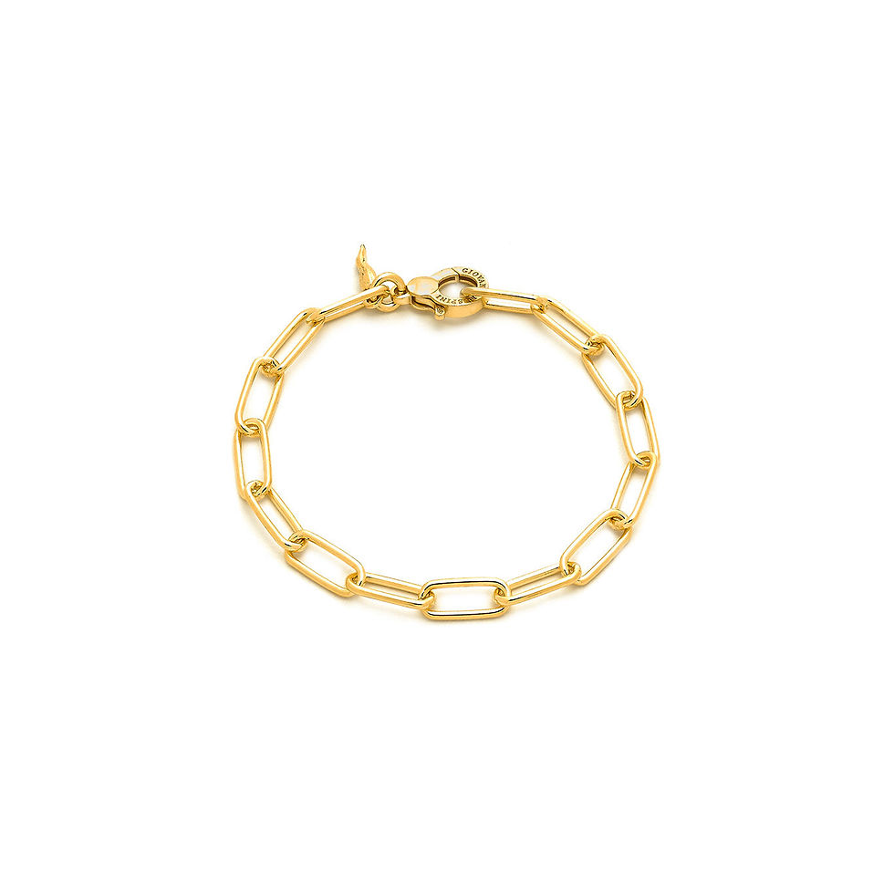 Braccialetto catena oro, design elegante