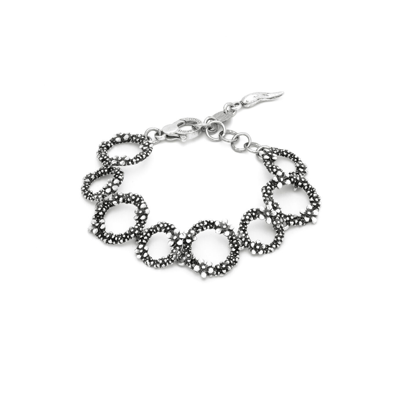 Braccialetto maglia marina mini: elegante braccialetto in argento con design a maglie